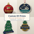 Custom 3D printed gifts from Charleston3D: personalized ornaments and decor, quoted before you pay
